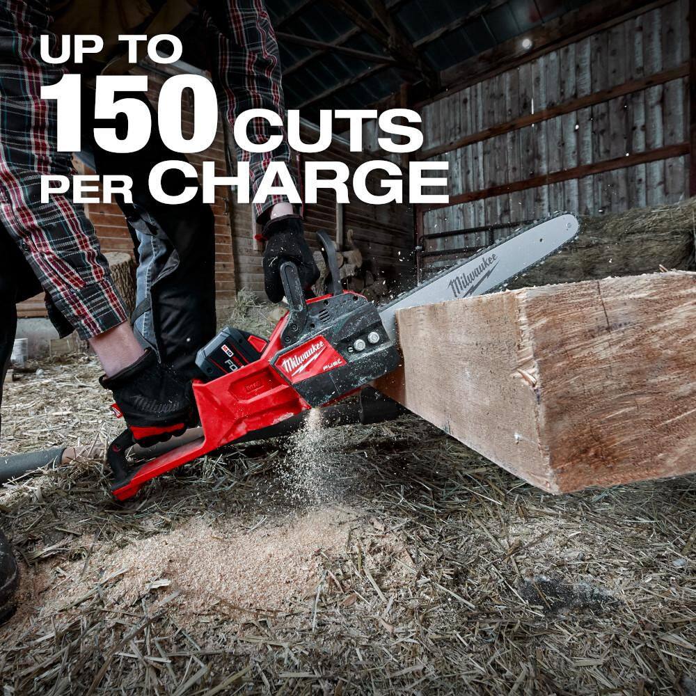 Milwaukee M18 FUEL 18V 16 in. Brushless Cordless Battery Powered Chainsaw with (1) 8.0 Ah FORGE Battery