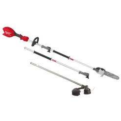 Milwaukee M18 FUEL 18V 10 in. Brushless Cordless Battery Powered QUIK-LOK Pole Saw w/ String Trimmer Attachment