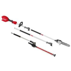 Milwaukee M18 FUEL 18V 10 in. Brushless Cordless Battery Powered QUIK-LOK Pole Saw w/ Articulating Hedge Trimmer Attachment