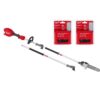 Milwaukee M18 FUEL 18V 10 in. Brushless Cordless Battery Powered Pole Saw with QUIK-LOK Attachment Capability & (2) Extra Chain