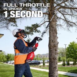 Milwaukee M18 Fuel 18V 10 in. Brushless Cordless Battery Powered Pole Saw Kit Quik-Lok Attachment Capability, 8.0 Forge Battery