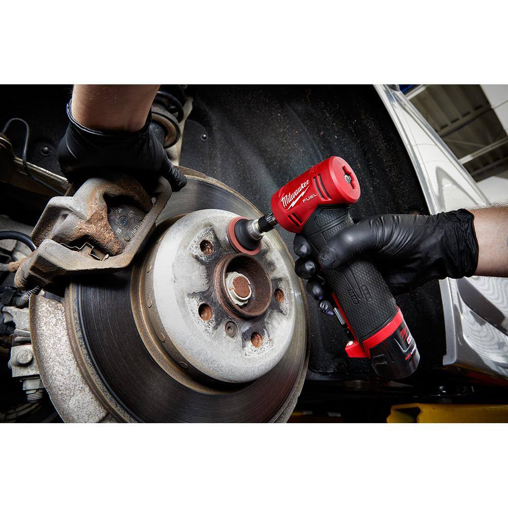 Milwaukee M12 FUEL 12V Lithium-Ion Brushless Cordless 1/4 in. Right Angle Die Grinder w/CP High Output 2.5 Ah Battery Pack