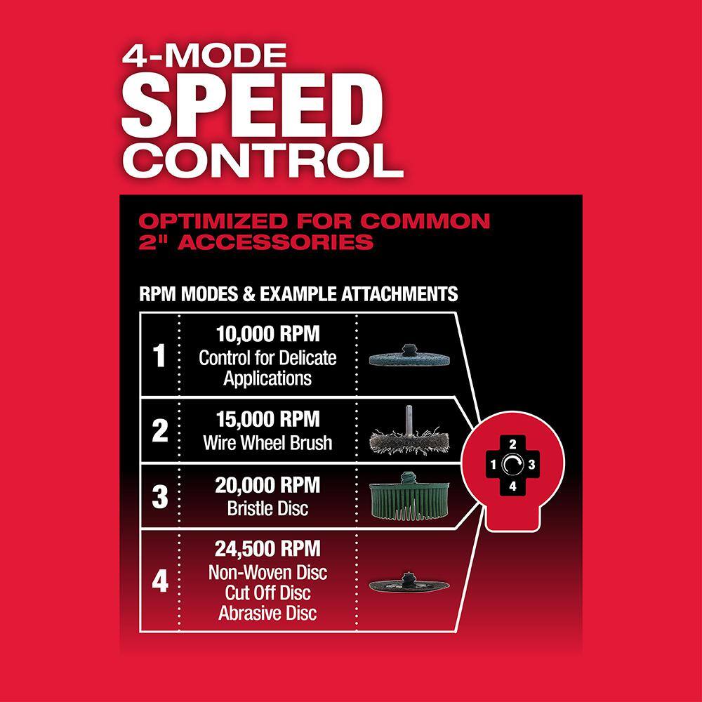 Milwaukee M12 FUEL 12V Lithium-Ion Brushless Cordless 1/4 in. Right Angle Die Grinder with M12 XC High Output 5.0 Ah Battery Pack