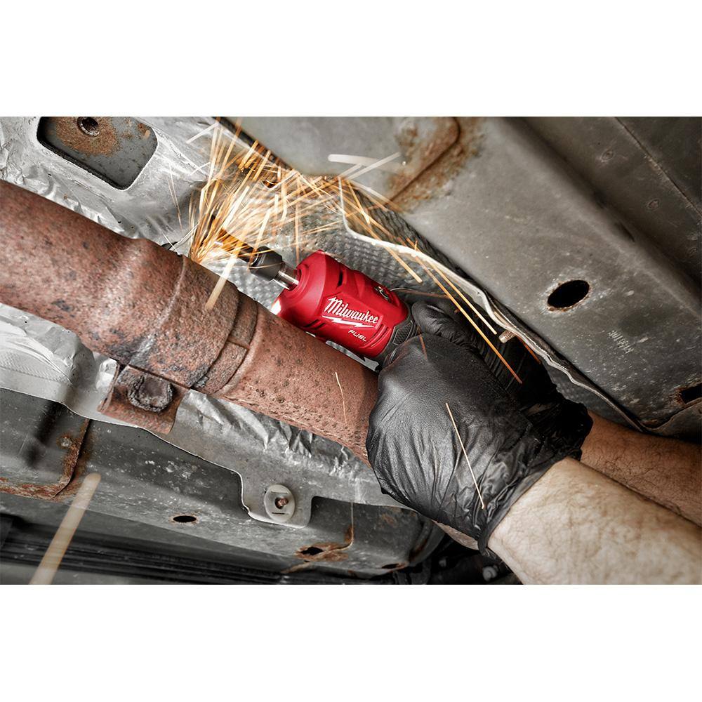 Milwaukee M12 FUEL 12V Lithium-Ion Brushless Cordless 1/4 in. Straight Die Grinder w/CP High Output 2.5 Ah Battery Pack