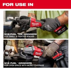 Milwaukee M18 FUEL 18-Volt Lithium-Ion Brushless Cordless 2-3 in. Variable Speed Die Grinder Paddle Switch w/5.0Ah Battery