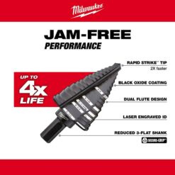 Milwaukee 48-89-9223 Black Oxide Step Drill Bit Set (4-Piece)