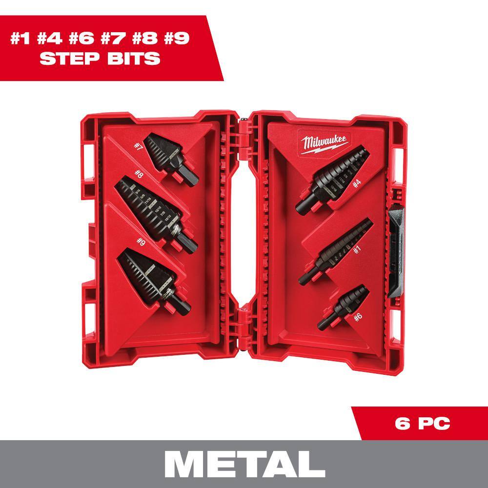 Milwaukee Black Oxide Step Drill Bit Set (6-Piece)