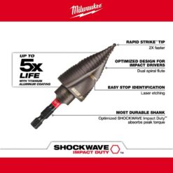 Milwaukee SHOCKWAVE Impact Duty Titanium Step Bit Kit (3-Piece)