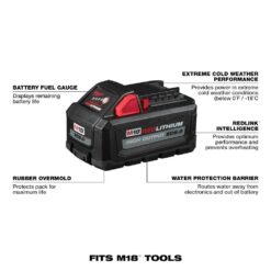 Milwaukee M18 18V Lithium-Ion Cordless Grease Gun 2-Speed with (2) 6.0Ah Batteries and Charger