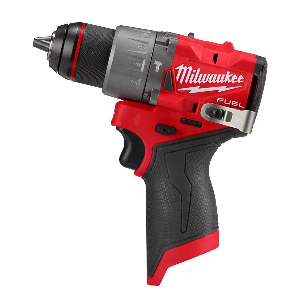 Milwaukee M12 FUEL 12V Lithium-Ion Brushless Cordless 1/2 in. Drill Driver w/ High Output 2.5Ah Battery