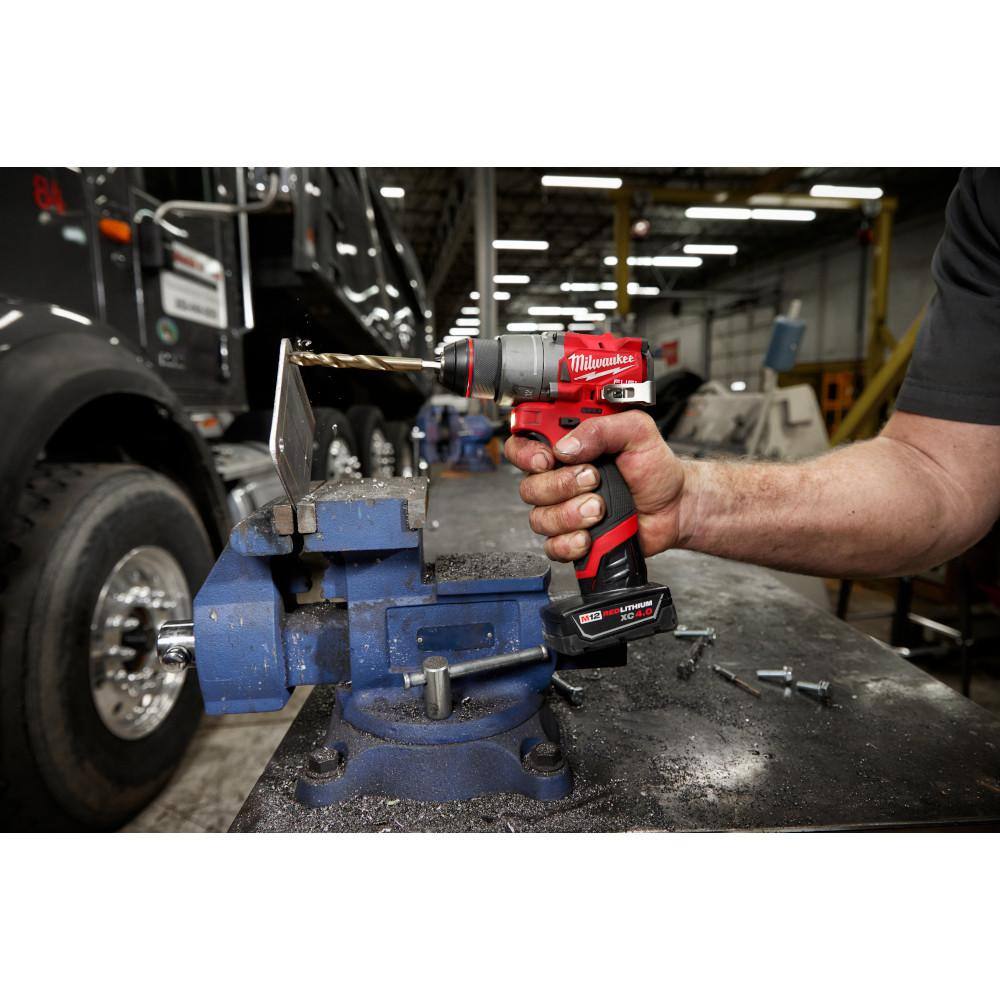 Milwaukee M12 FUEL 12-Volt Lithium-Ion Brushless Cordless 1/2 in. Drill Driver with High Output 5Ah Battery