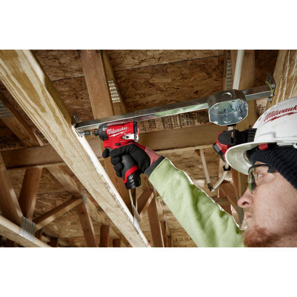Milwaukee M12 FUEL 12-Volt Lithium-Ion Brushless Cordless 1/2 in. Drill Driver Kit with M12 LED Flood Light