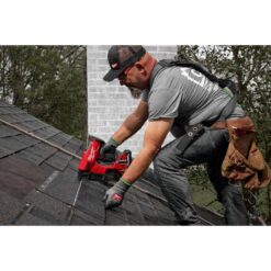 Milwaukee M18 FUEL 18-Volt Lithium-Ion Brushless Cordless Coil Roofing Nailer w/ M18 Rover LED Clamping Flood Light