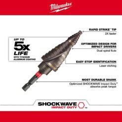 Milwaukee SHOCKWAVE Impact Duty Titanium Step Bit Kit (3-Piece)