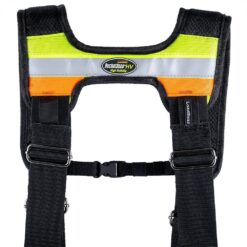 BUCKET BOSS Hi-Visibility 3-Bag Framer's Tool Belt with Suspenders Suspension Rig with 29-Pockets