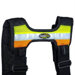 BUCKET BOSS Hi-Visibility 3-Bag Framer's Tool Belt with Suspenders Suspension Rig with 29-Pockets
