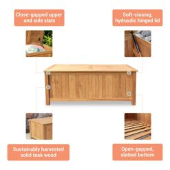 Cambridge Casual Cambridge Casual Heaton 48 Gal. Teak Wood Outdoor Storage Deck Box