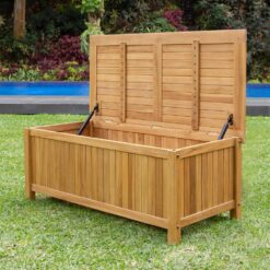 Cambridge Casual Cambridge Casual Heaton 48 Gal. Teak Wood Outdoor Storage Deck Box