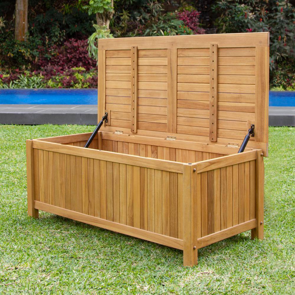 Cambridge Casual Cambridge Casual Heaton 48 Gal. Teak Wood Outdoor Storage Deck Box