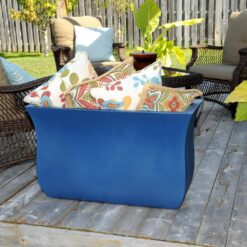 Mayne Valencia 36 in. x 16 in. x 22 in. Neptune Blue Long Polyethylene Planter
