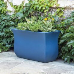 Mayne Valencia 36 in. x 16 in. x 22 in. Neptune Blue Long Polyethylene Planter