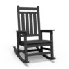 HDPE Black Adirondack Rocking Chair (1-Pack)