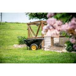 Polar Trailer 7 cu. ft. Heavy Duty Utility Yard Garden Wheelbarrow Cub Cart
