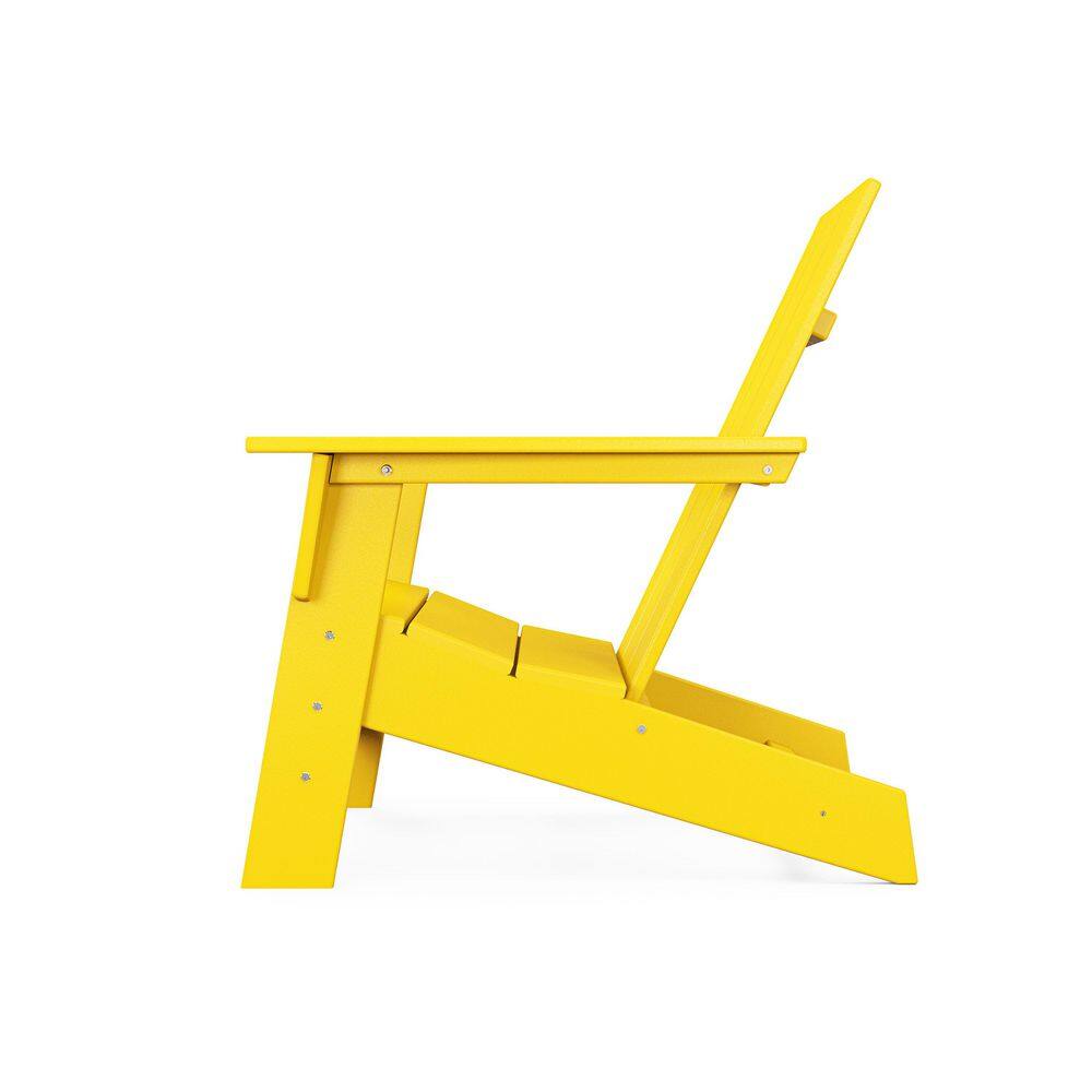 POLYWOOD Grant Park Lemon Modern Plastic Patio Outdoor Adirondack Chair