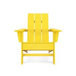 POLYWOOD Grant Park Lemon Modern Plastic Patio Outdoor Adirondack Chair
