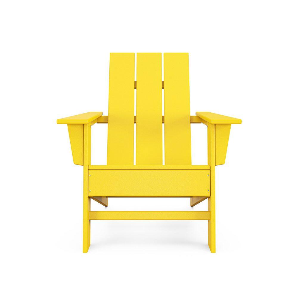 POLYWOOD Grant Park Lemon Modern Plastic Patio Outdoor Adirondack Chair