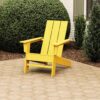 POLYWOOD Grant Park Lemon Modern Plastic Patio Outdoor Adirondack Chair