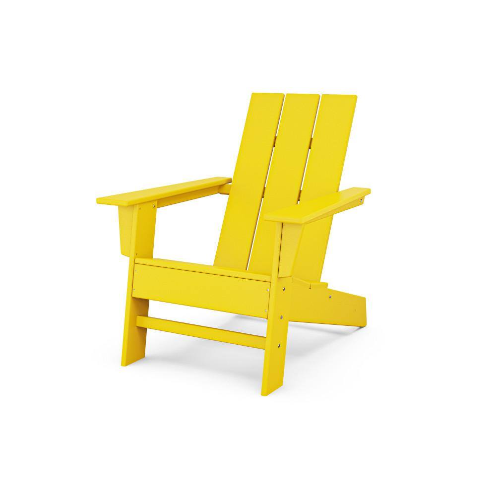 POLYWOOD Grant Park Lemon Modern Plastic Patio Outdoor Adirondack Chair