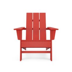 POLYWOOD Grant Park Sunset Red HDPE Plastic Modern Adirondack Outdoor Chair