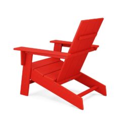 POLYWOOD Grant Park Sunset Red HDPE Plastic Modern Adirondack Outdoor Chair