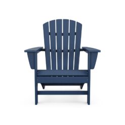 POLYWOOD Grant Park Traditional Curveback Adirondack Chair in Navy