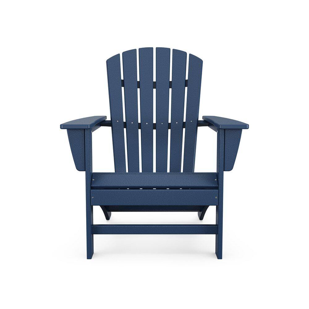 POLYWOOD Grant Park Traditional Curveback Adirondack Chair in Navy