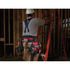 Milwaukee General Contractor Work Waist Tool Belt with Suspension Rig