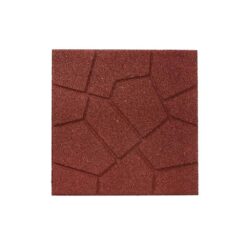 Vigoro 16 in. x 16 in. x 3/4 in. Red Dual-Sided Rubber Paver (60-Pack)