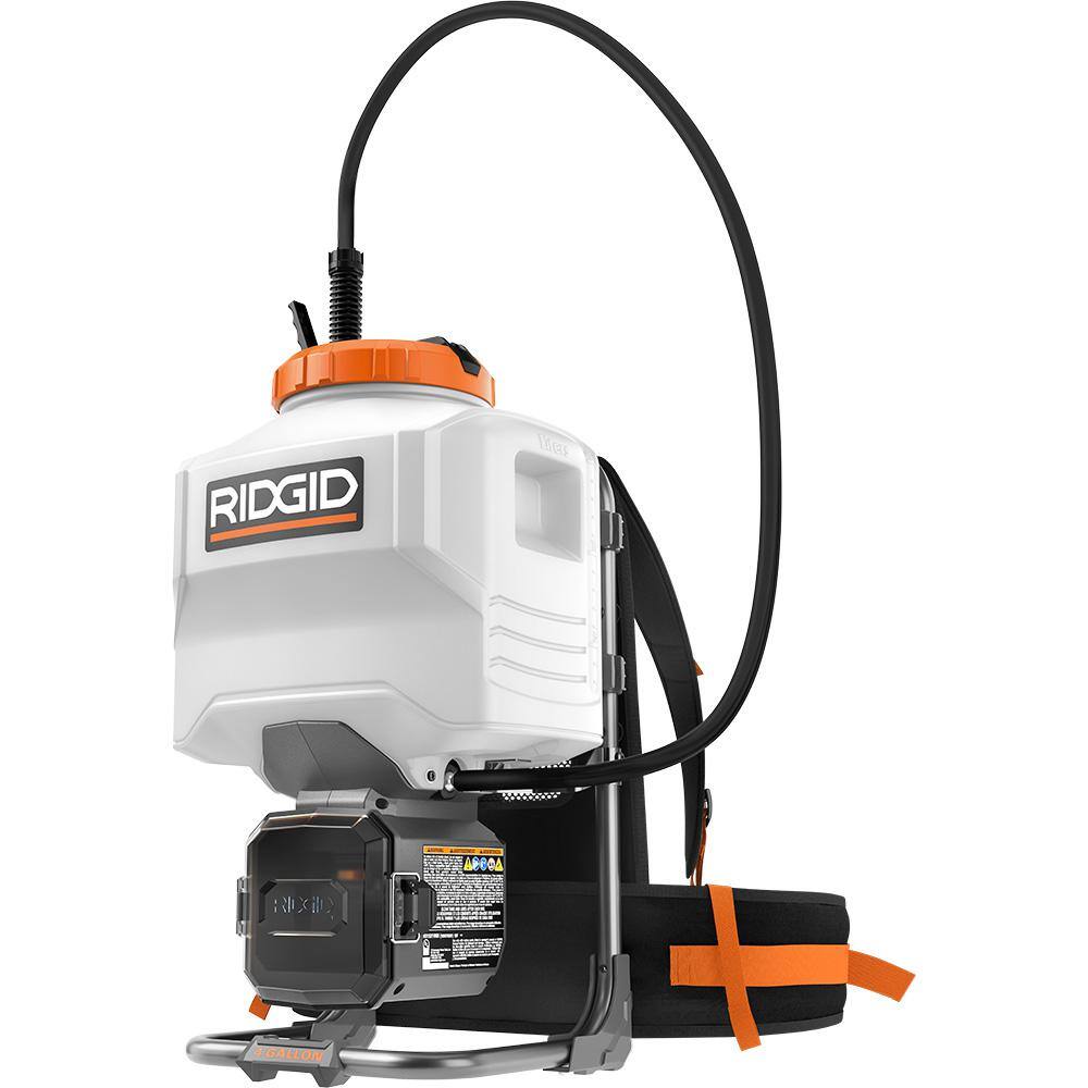 RIDGID 18-Volt Cordless Battery 4 Gal. Backpack Chemical Sprayer (Tool Only)