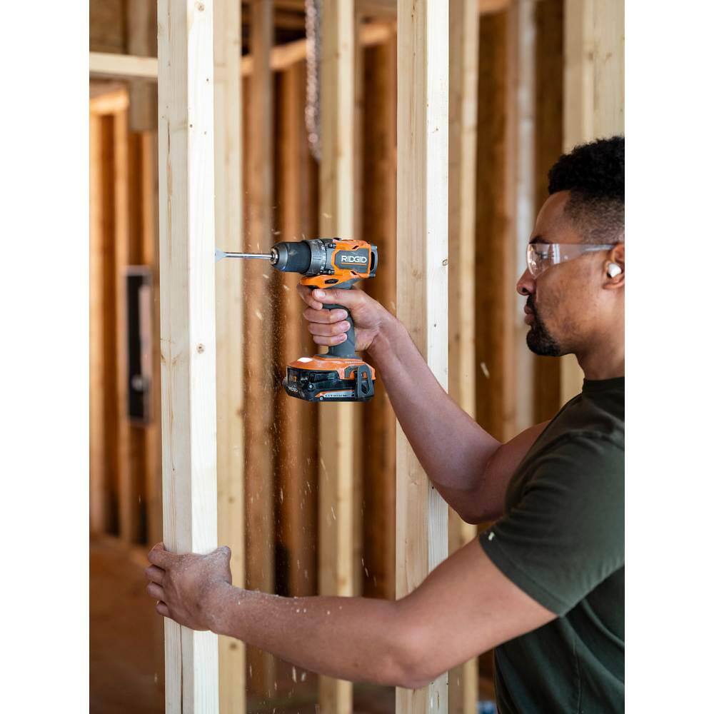RIDGID 18V SubCompact Brushless 1/2 in. Drill/Driver Kit w/ (2) 2.0 Ah Batteries, Charger, Bag & 2.0 Ah MAX Output Battery