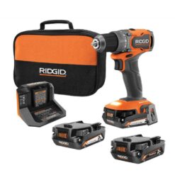 RIDGID 18V SubCompact Brushless 1/2 in. Drill/Driver Kit w/ (2) 2.0 Ah Batteries, Charger, Bag & 2.0 Ah MAX Output Battery