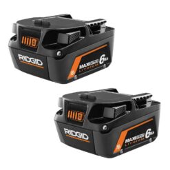 RIDGID 18V 6.0 Ah MAX Output Lithium-Ion Batteries (2-Pack)