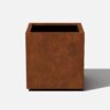 Veradek Rust Corten Cube Large Steel Metal Square Planter