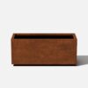 Veradek Long Box Large Rust Corten Steel Metal Rectangular Planter