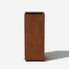 Veradek Pedestal Tall Rust Corten Steel Metal Square Planter