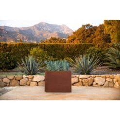 Veradek Rust Corten Span Short Steel Metal Rectangular Planter