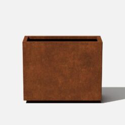 Veradek Rust Corten Span Short Steel Metal Rectangular Planter