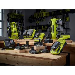 RYOBI ONE+ HP 18V (2) 4.0 Ah HIGH PERFORMANCE Batteries, 2.0 Ah HIGH PERFORMANCE Battery, and Dual-Port Charger Starter Kit