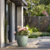 Morrava 18 in. Large Sage Gray Concrete Round Planter / Pot with Drainage Holes