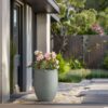 Morrava 17 in. Large Sage Gray Concrete Round Planter/Pot with Drainage Holes